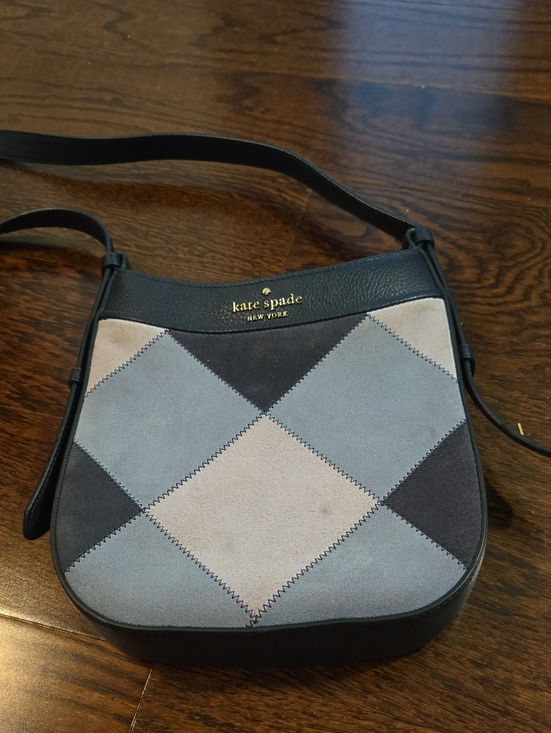 kate spade Handbags - kate spade Patchwork Suede Crossbody Bag - Blue, Gray, Cream